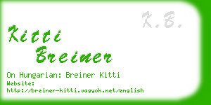 kitti breiner business card
